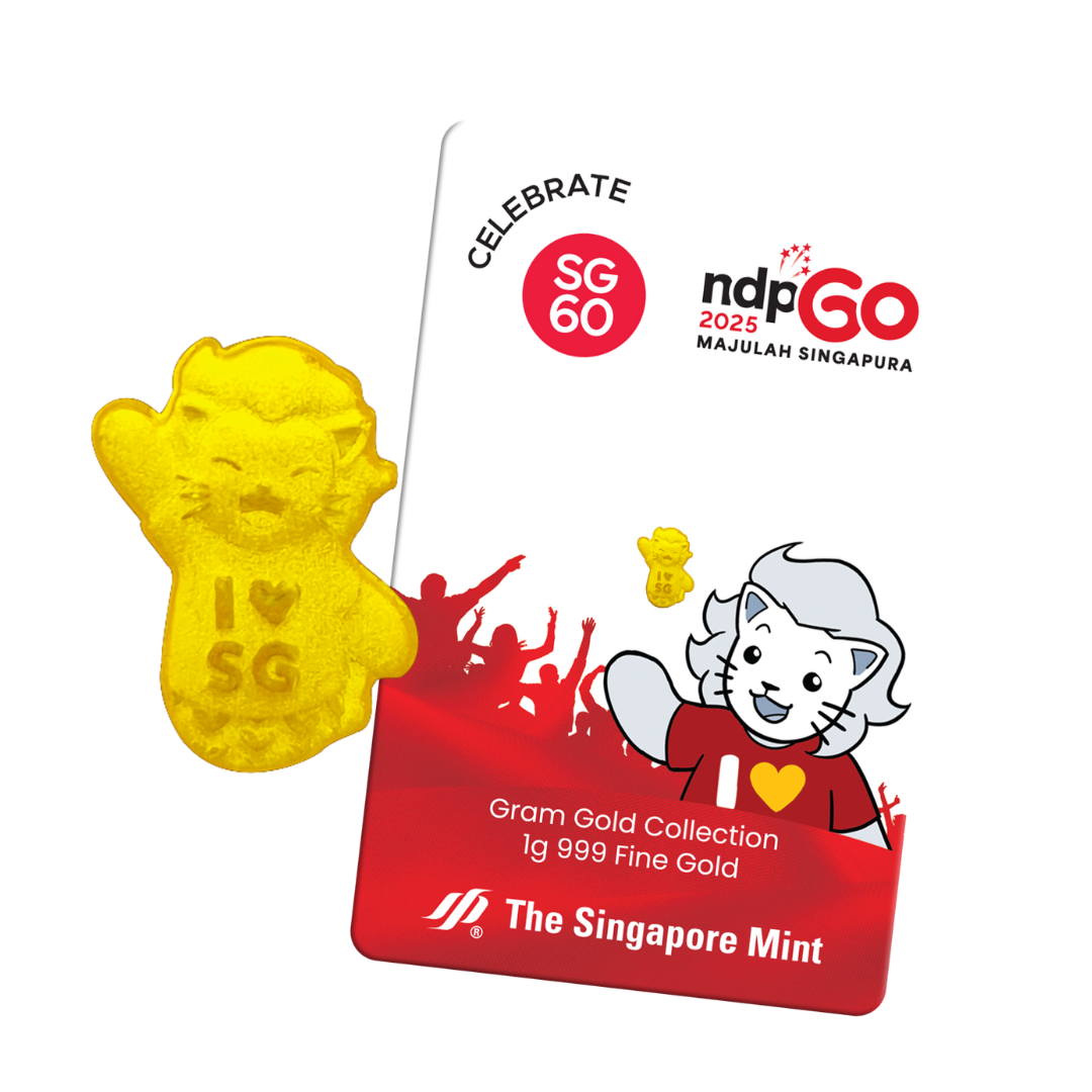 Gram Gold Collection – August the Merlion 1 g 999 Fine Gold Ingot